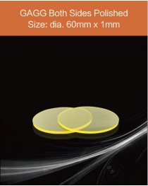 GAGG Ce scintillation crystal, GAGG Ce scintillator, GAGG Ce Crystal, Ce:Gd3Al2Ga3O12 , diameter 60x1mm